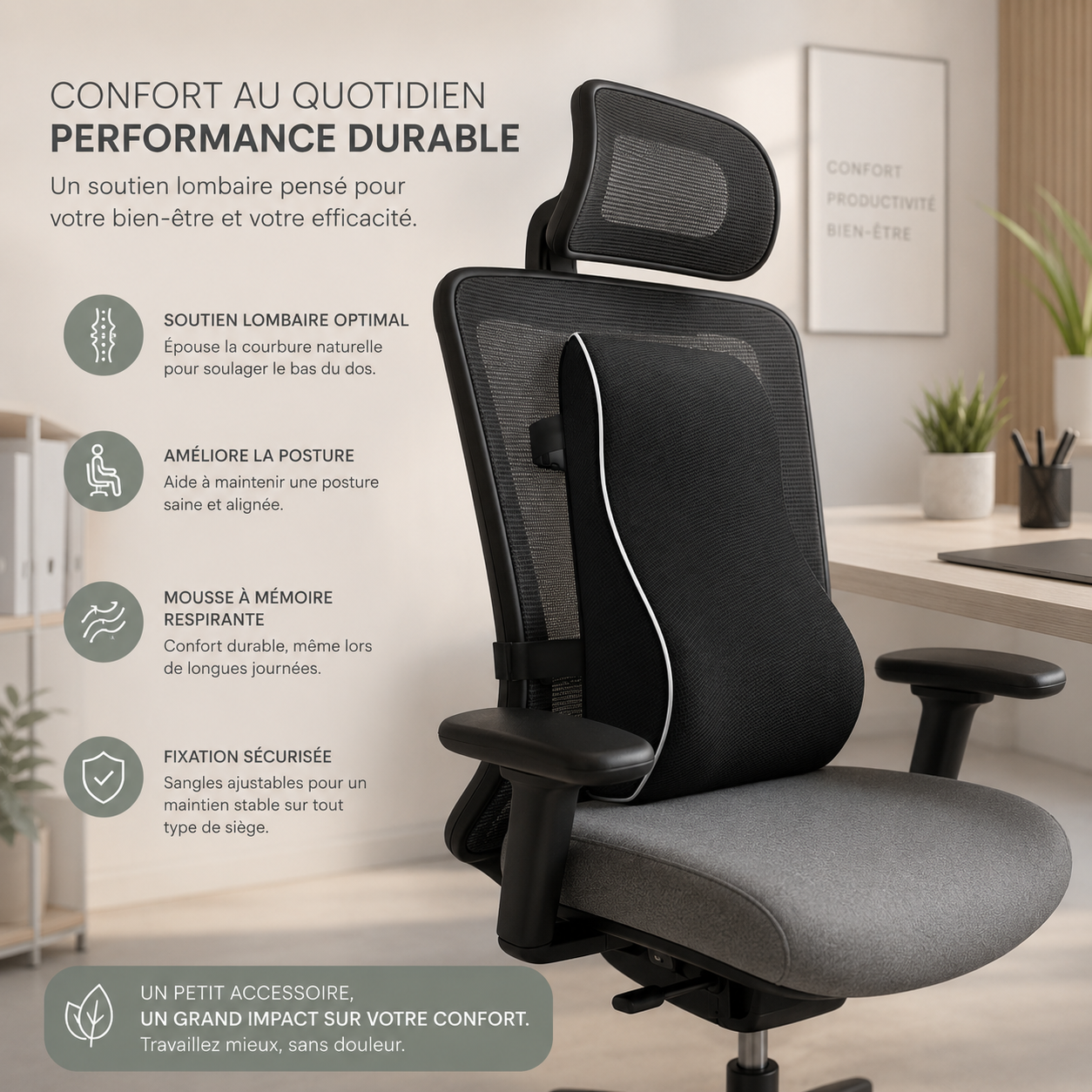 Coussin Lombaire Ergonomique