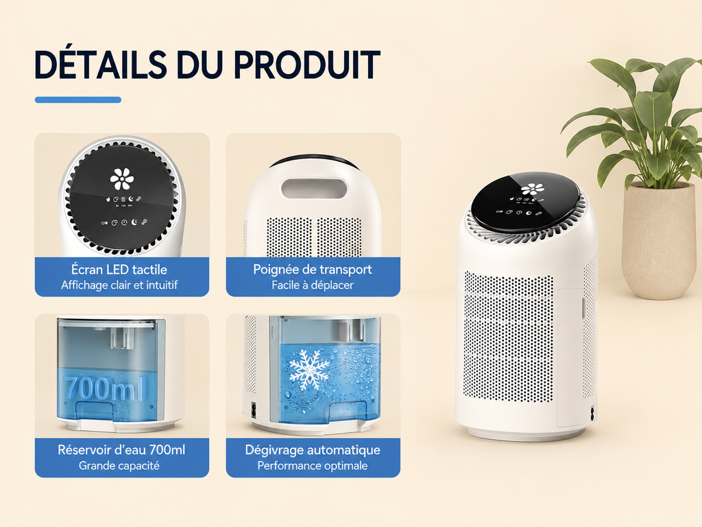 Purificateur d'Air & Déshumidificateur