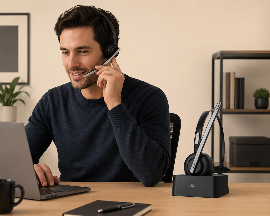 Casque Professionnel Sans Fil à Réduction de Bruit